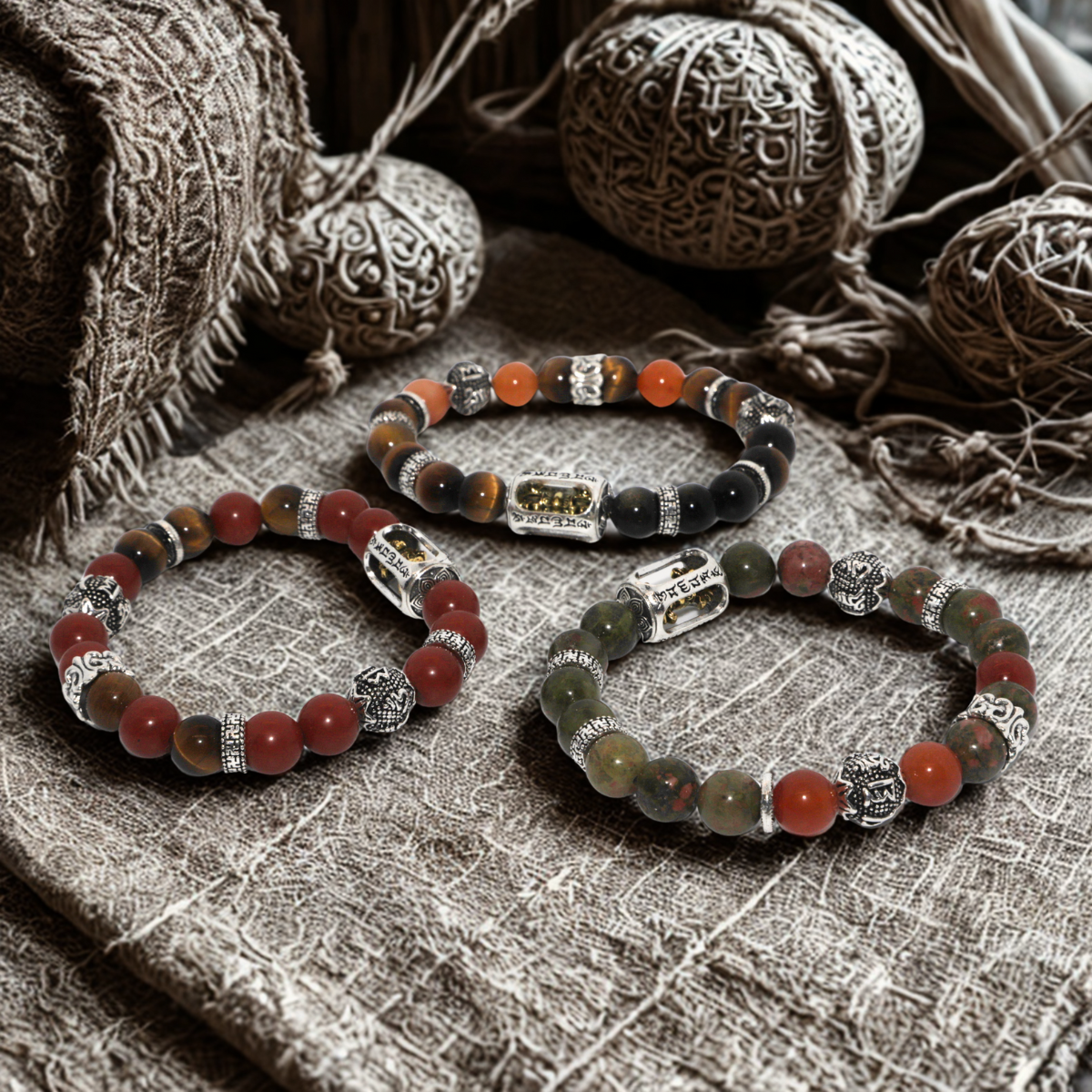 Heiliger Fluss – Tibetisches Chakra-Armband nach Maß