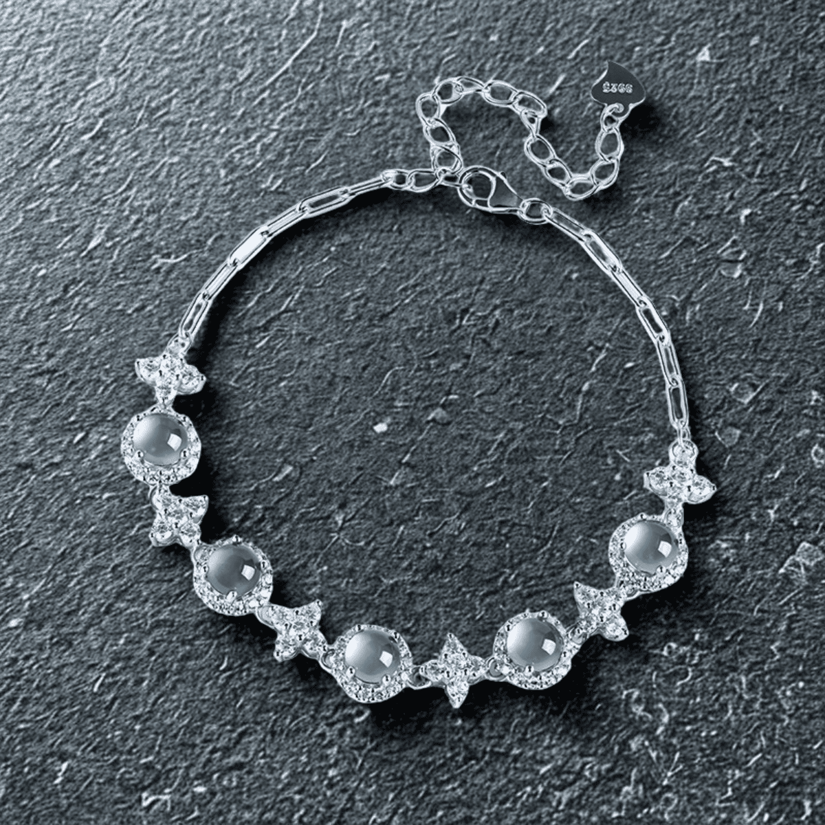 925 silver ice jade bracelet spiritual jewelry gift