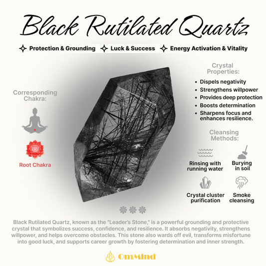 Black Rutilated Quartz Grounding & Energy Protection Bracelet