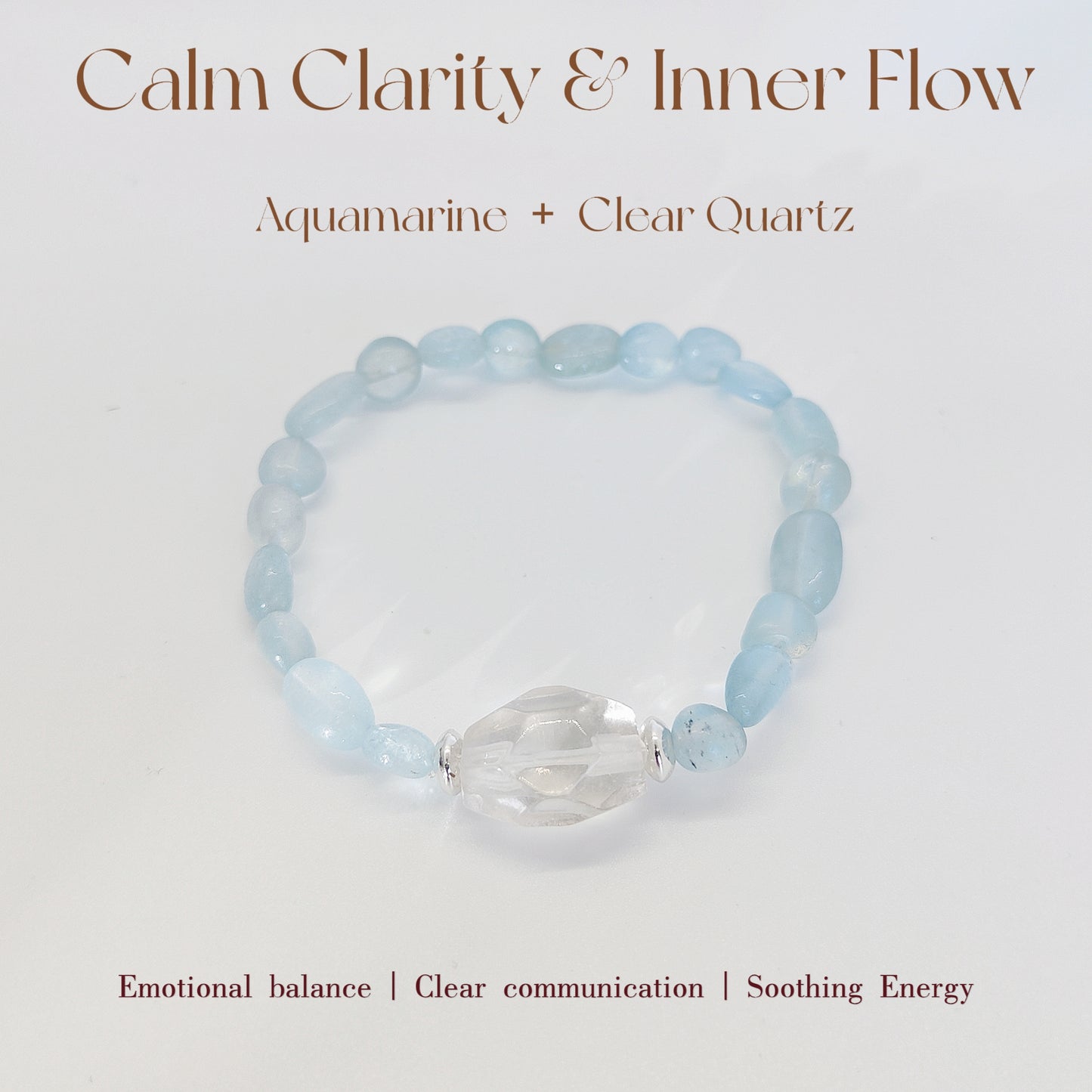 Crystal Intention Bracelet – Natural Freeform Gemstones & S925 Silver