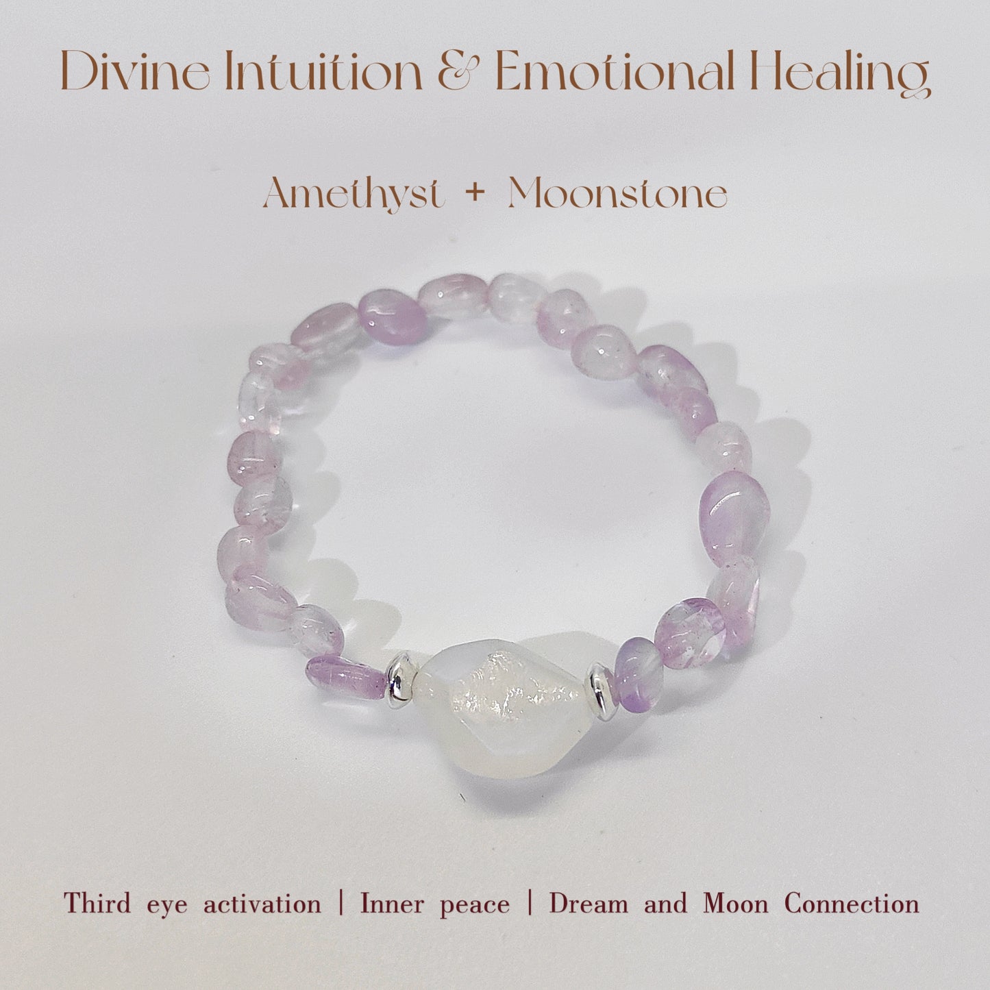 Crystal Intention Bracelet – Natural Freeform Gemstones & S925 Silver