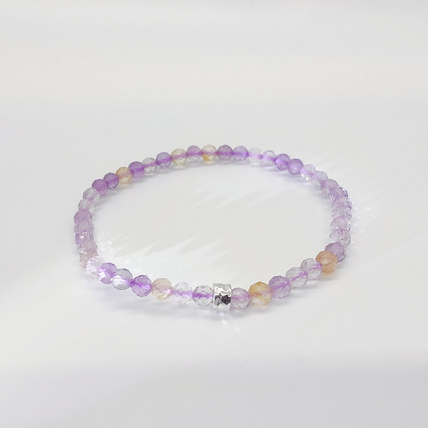 Clarity & Abundance - Faceted Amethyst & Citrine Elegant Bracelet