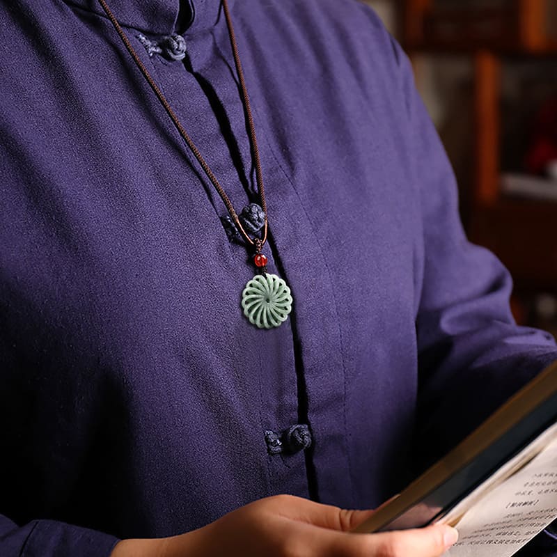 jadeite necklace for transformation and spiritual flow Tibetan style spiritual jewelry eastern wisdom jewelry