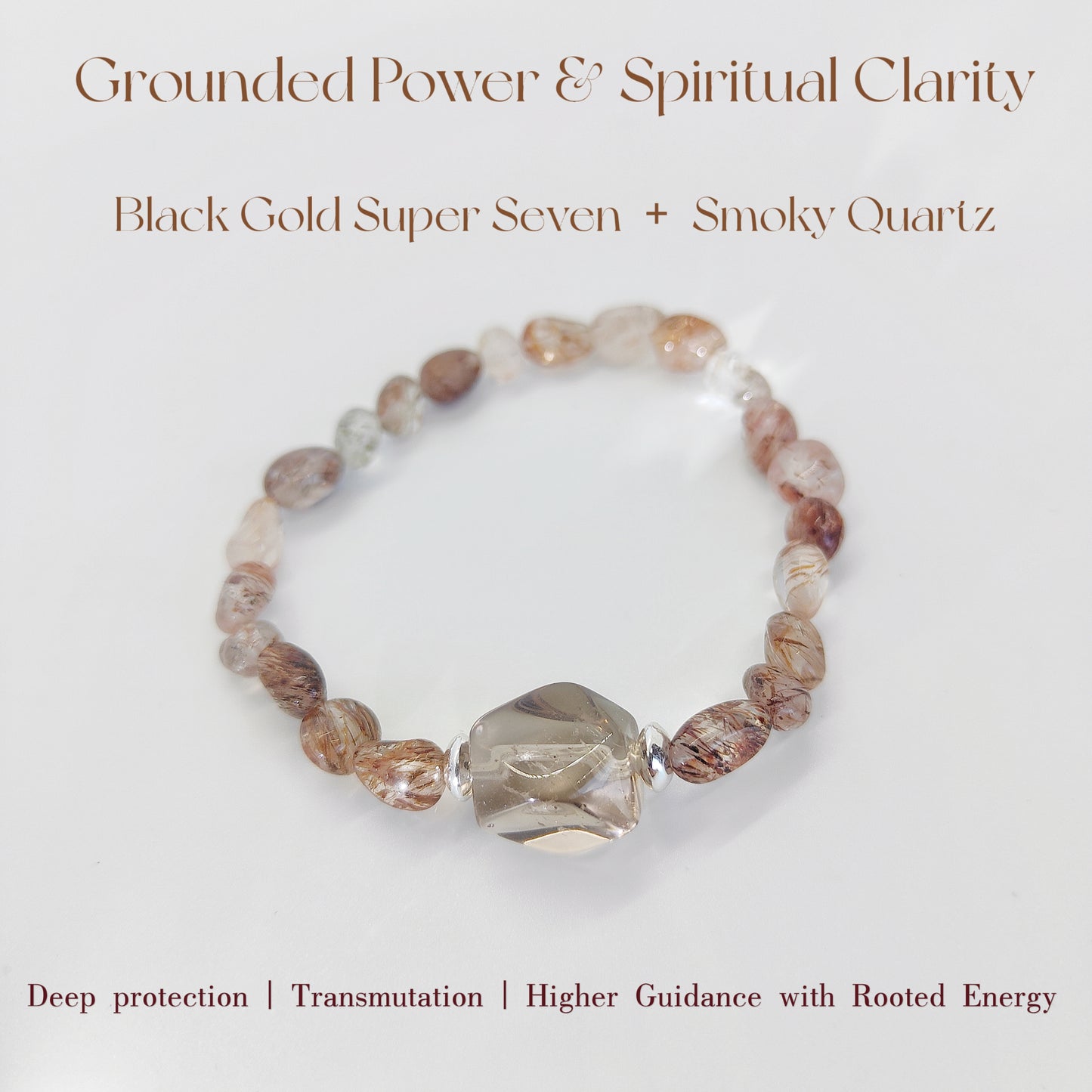 Crystal Intention Bracelet – Natural Freeform Gemstones & S925 Silver