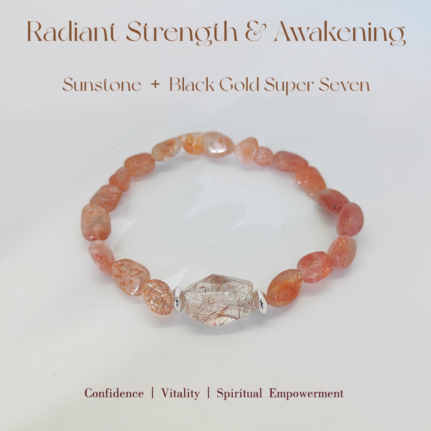 Crystal Intention Bracelet – Natural Freeform Gemstones & S925 Silver