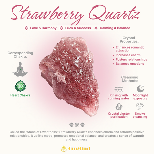 Celestial Whisper Strawberry Rose Quartz Double-strand Crystal Bracelet