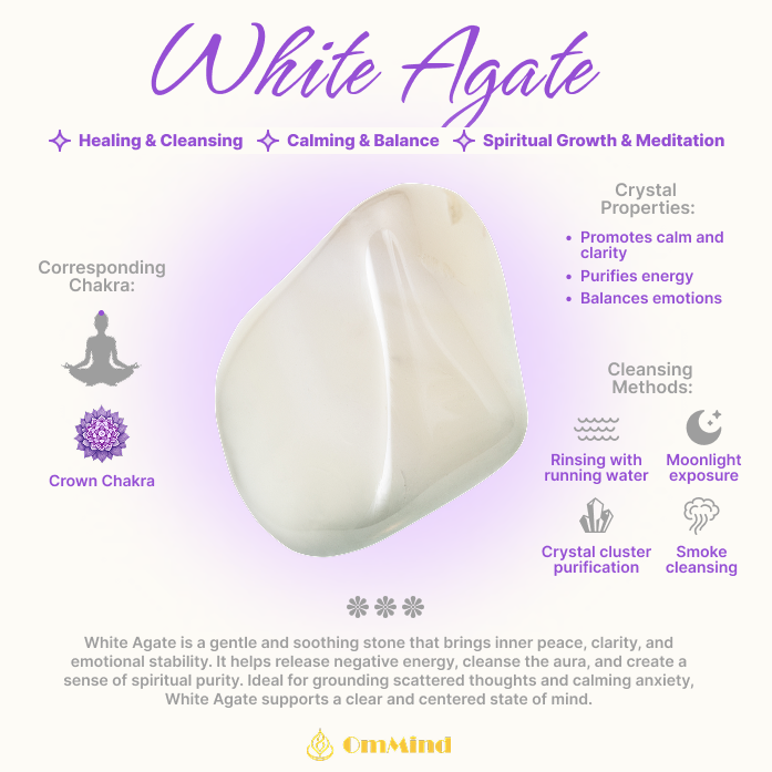 White Agate Calm & Spiritual Balance Bracelet