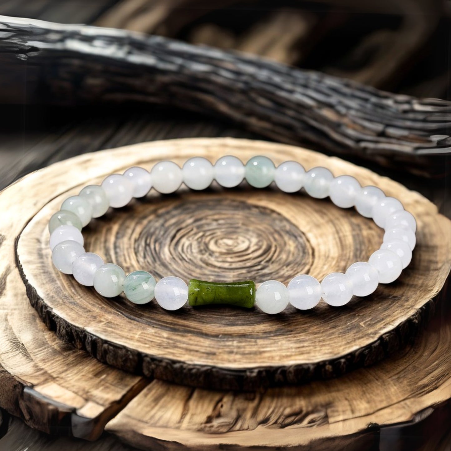 Harmonie & Stärke Bamboo Grace Jadeit-Armband