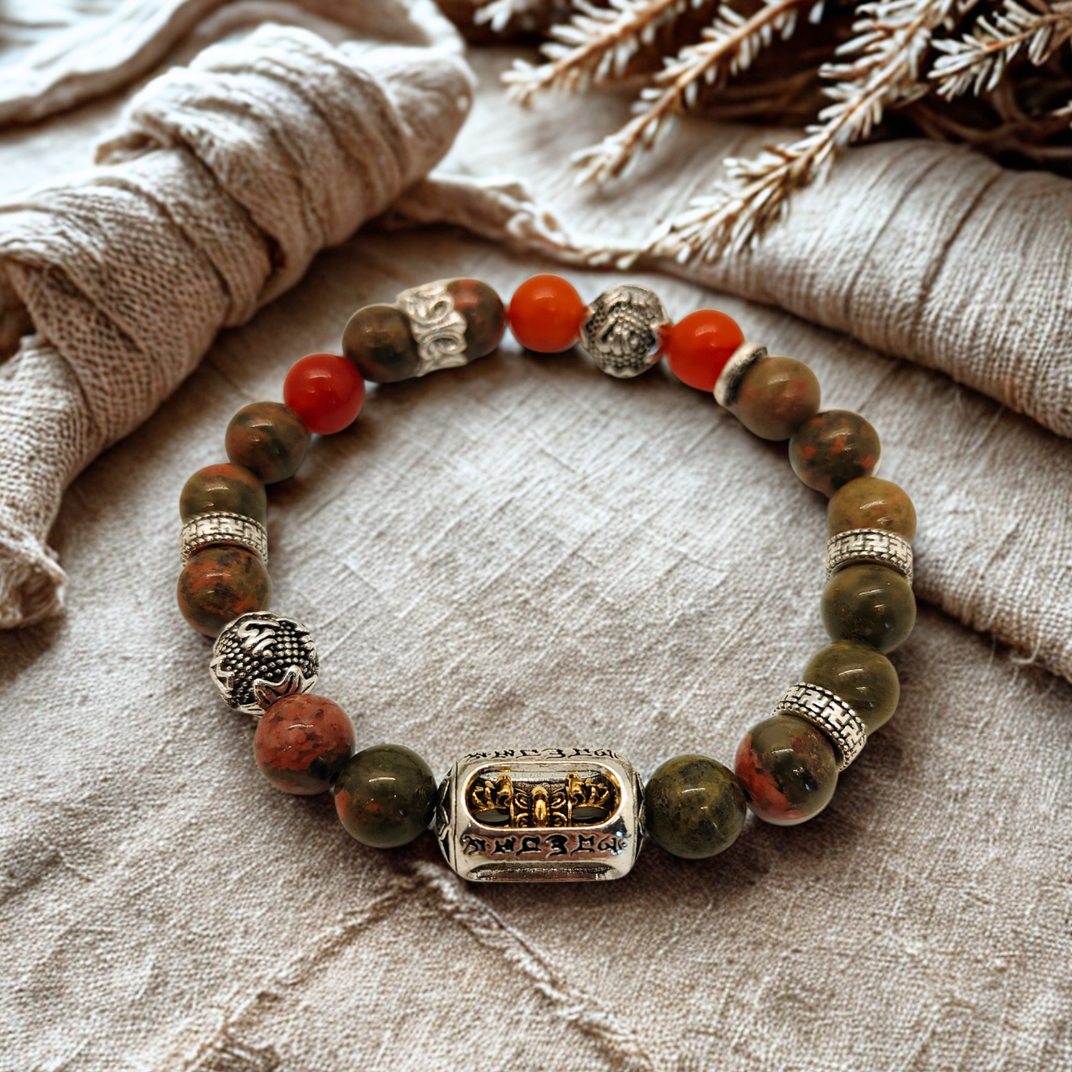 Heiliger Fluss – Tibetisches Chakra-Armband nach Maß