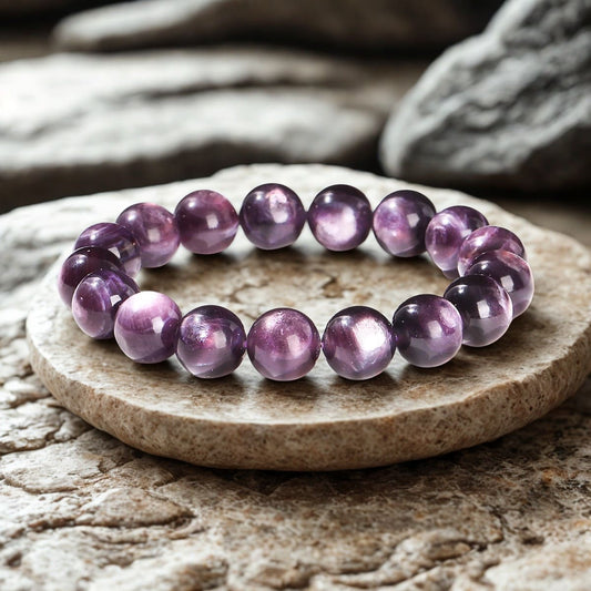 Assorted Healing Crystal Bracelets in natural stones – Amethyst, Rose Quartz, and Black Tourmaline for emotional balance and spiritual energy