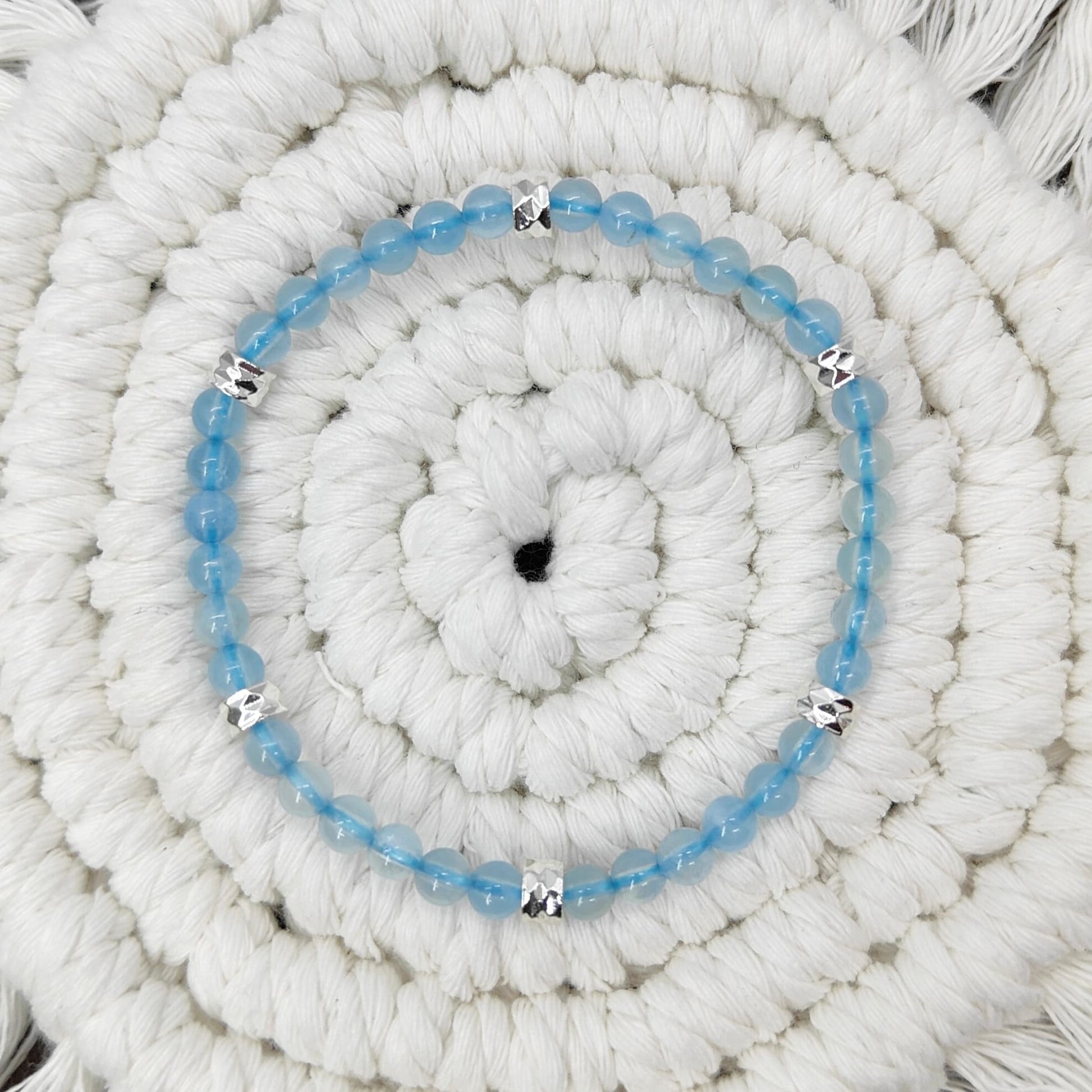 Aquamarine Spiritual bracelet for clarity, focus, and communication