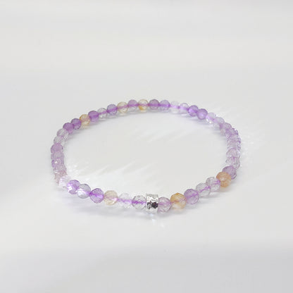 Clarity & Abundance - Faceted Amethyst & Citrine Elegant Bracelet