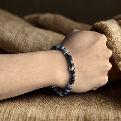 Monk Shield Men beaded crystal bracelet