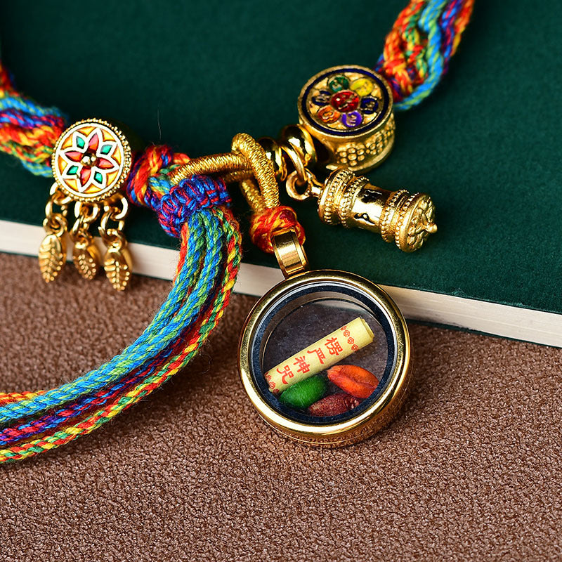Tibetisches gewebtes Knotenarmband Segensenergie