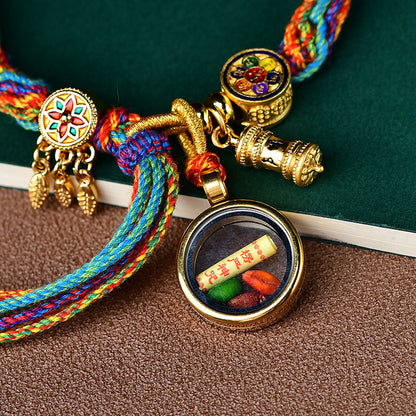 Tibetisches gewebtes Knotenarmband Segensenergie