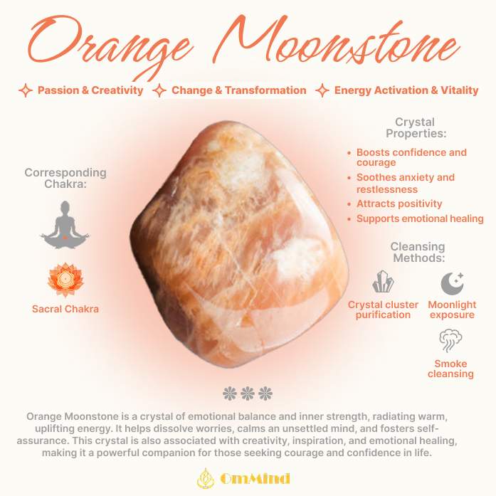 Armband für Intuition und emotionale Harmonie aus orangefarbenem Mondstein