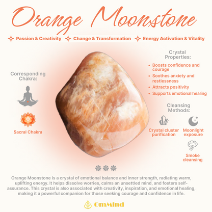 Armband für Intuition und emotionale Harmonie aus orangefarbenem Mondstein