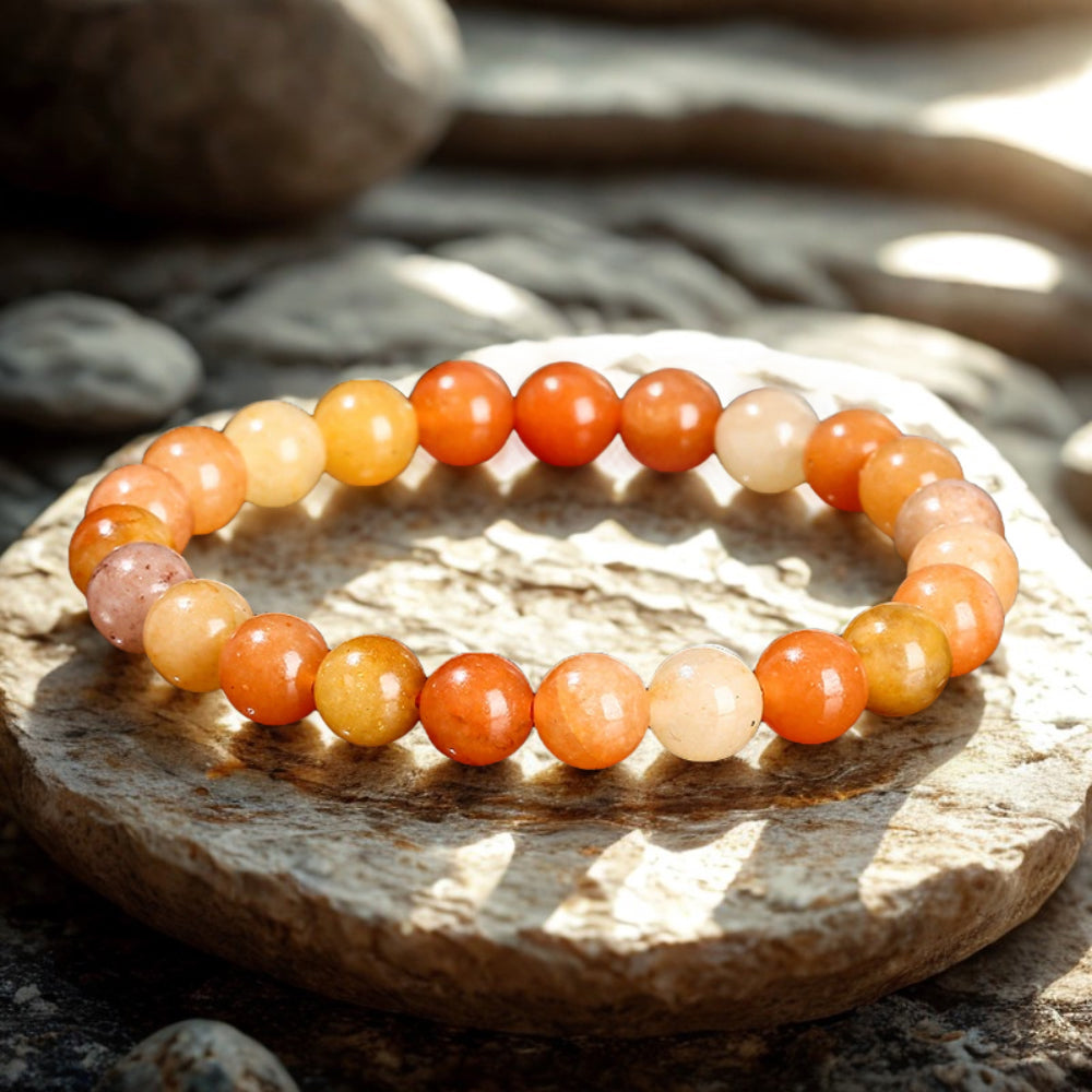 Armband Vitalität &amp; Entschlossenheit aus rotem Aventurin