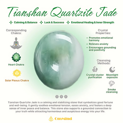 Armband „Balance und innerer Frieden“ aus Tianshan-Quarzit-Jade