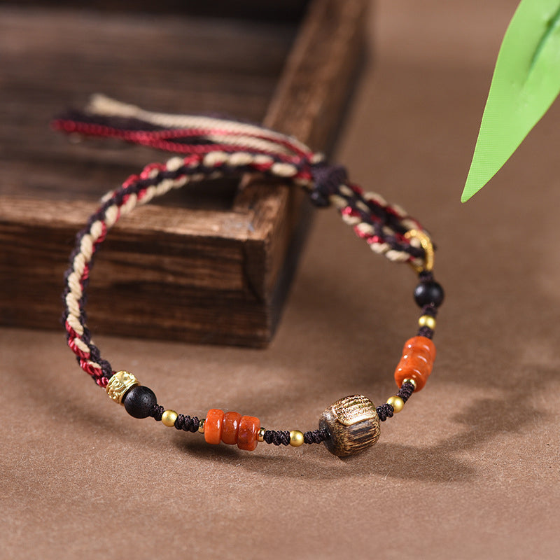 Bracelet en lapiz à nœud tibétain