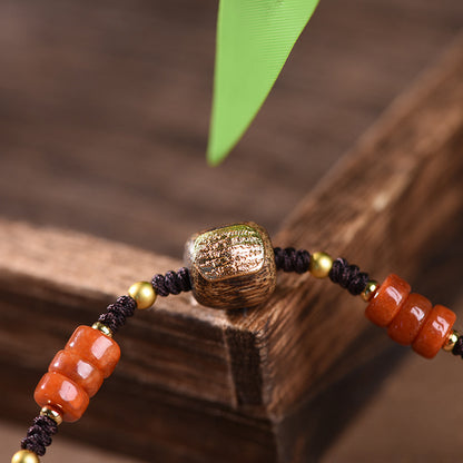 Bracelet en lapiz à nœud tibétain