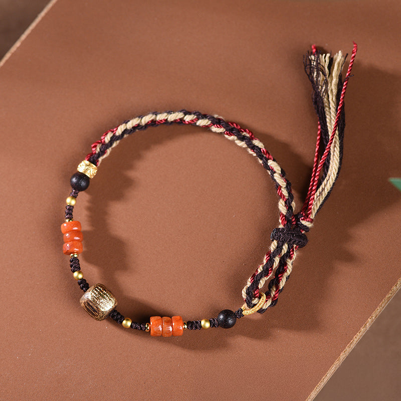 Bracelet en lapiz à nœud tibétain
